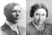 Photos of Chester Spencer, age 24 and Bessie Buzby Spencer, age 21
